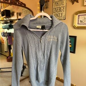 Harley-Davidson Light Gray Ribbed Sweater